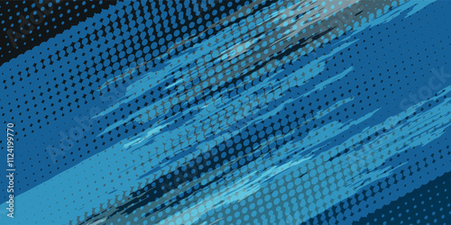 Monochrome printing raster, abstract vector halftone background.