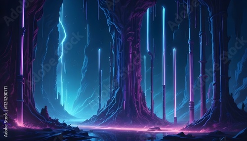 Clear Plain Shiny Warm Soft Vintage Bokeh Cloudy Wave Like Geometric Blue Background or Texture