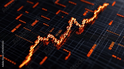 Wallpaper Mural Ascending Trends: Visualizing Stock Market Growth with Graphs and Numbers Torontodigital.ca