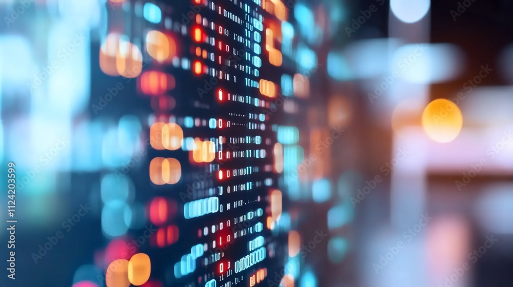 Abstract digital data visualization with bright colors and patterns. Abstract digital data visualization with bright colors and patterns.