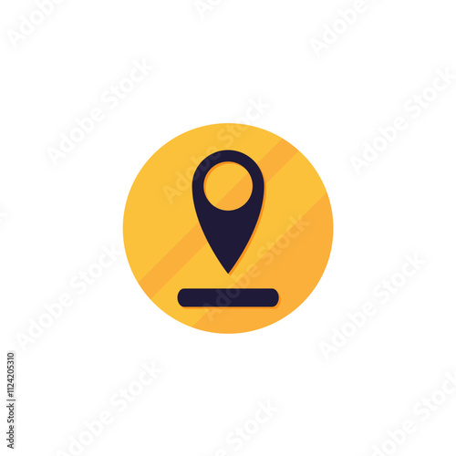Free Download Location Icon in Orange Circle - GFXLoad