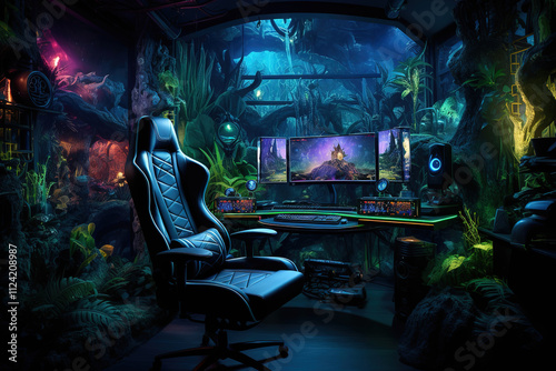 Unique design showcasing the synergy between a powerful computer and gaming experience