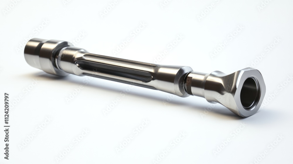 Stainless steel amalgam carrier tool placed on a reflective white background. Stainless steel amalgam carrier tool placed on a reflective white background.