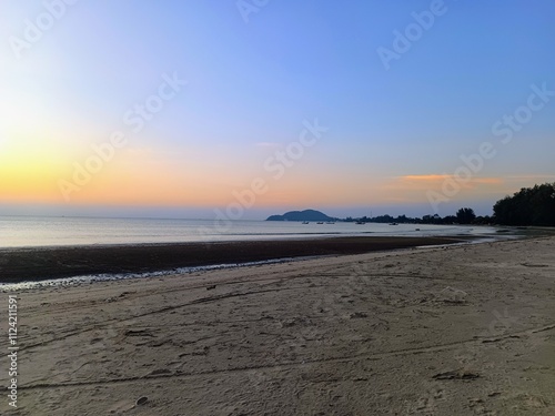 sunset on the beach