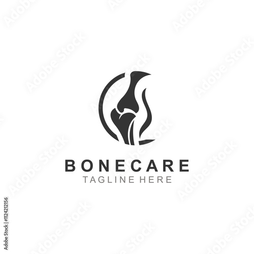 Bone care logo, Minimalist joint bone design Illustration orthopedic template