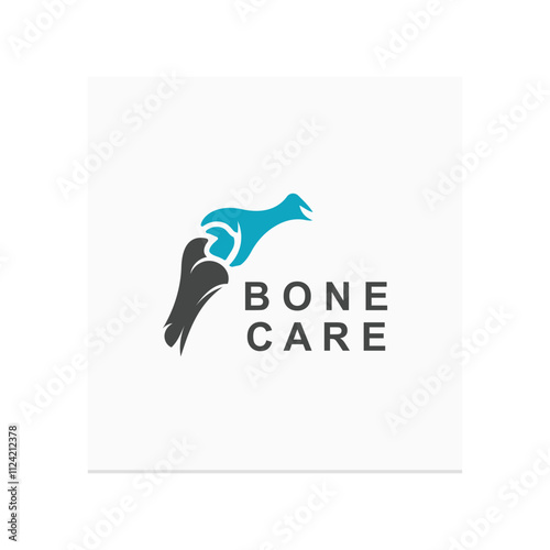 Bone care logo, Minimalist joint bone design Illustration orthopedic template