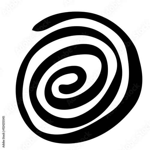 Spiral swirls in abstract geometric pattern