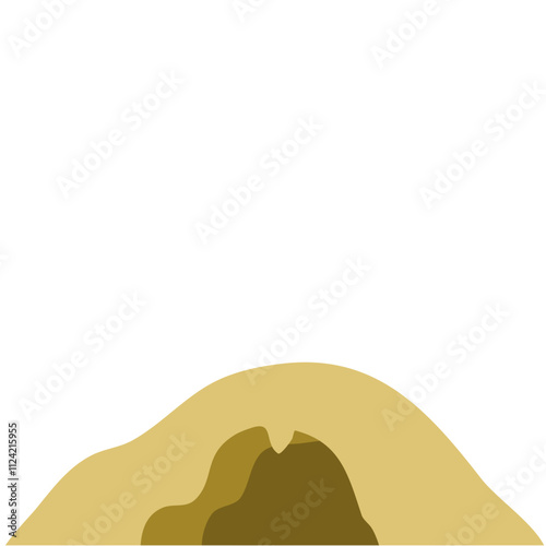 Cavern tunnel in mountain 