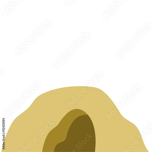Cavern tunnel in mountain 