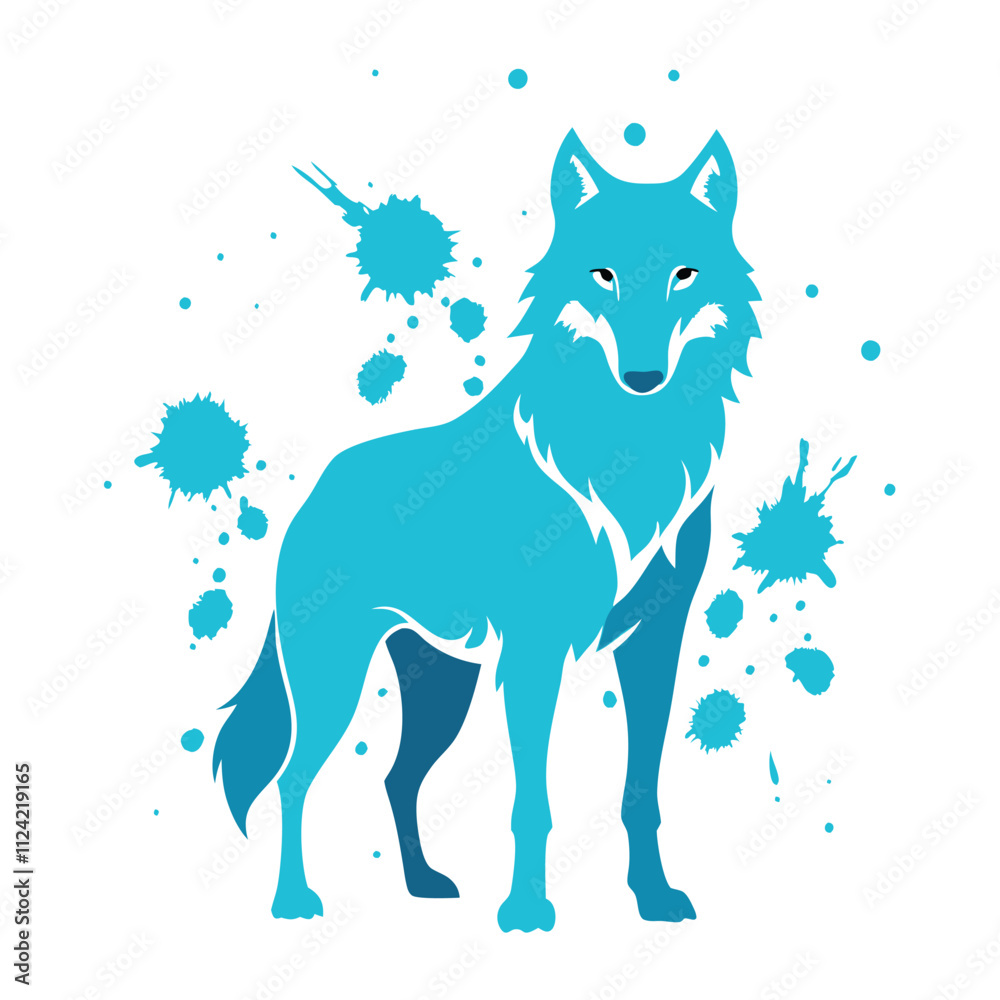 Fototapeta premium illustration of a fox