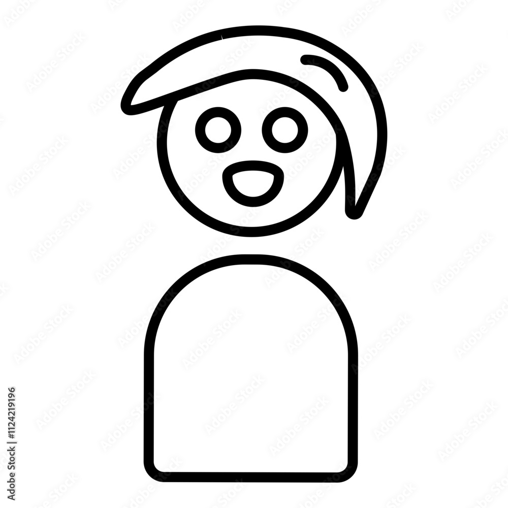 Naklejka premium Man face silhouette isolated on white background. Vector illustration for design.