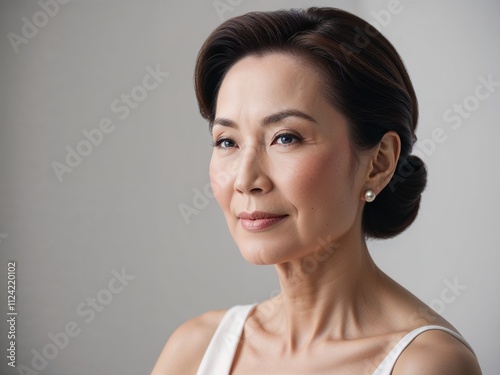 Gorgeous beautiful old woman model portrait- elegant and beautiful