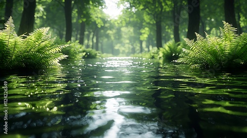 Forest Stream: Nature's Serene Beauty Flows Gently