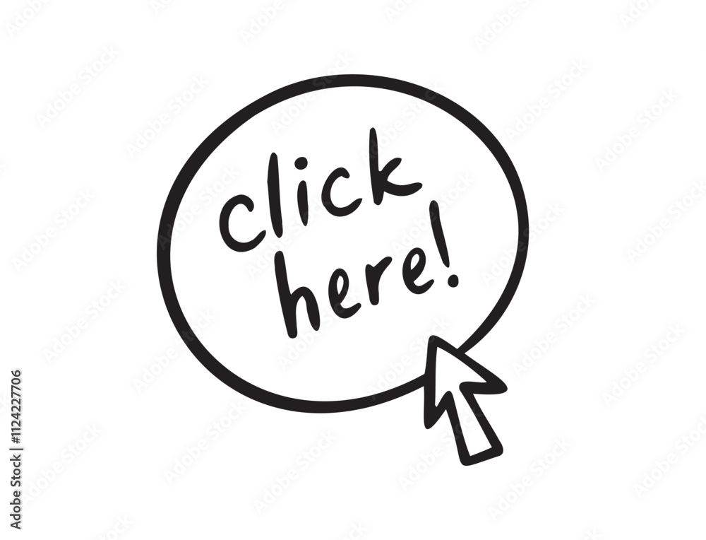Click here doodle button. Hand drawn sketch cursor icon. Web site register Freehand drawing style Click here doodle button. Hand drawn sketch cursor icon. Web site register Freehand drawing style