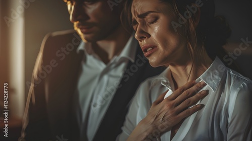 A grieving young couple, Generative AI