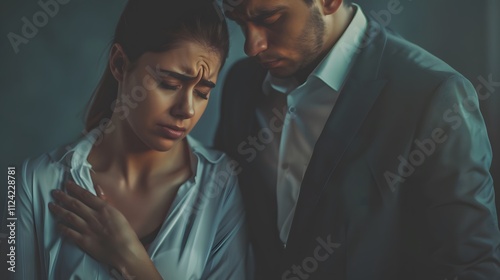A grieving young couple, Generative AI
