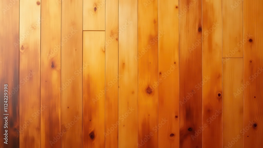 Naklejka premium Polished oak surfaces. Modern laminated wood pattern in warm chestnut hue, impeccable 4K clarity, free from noise, suitable for contemporary interior designs,