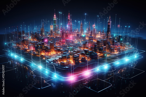 Smart city connectivity solutions, showcasing advanced technology in urban environments