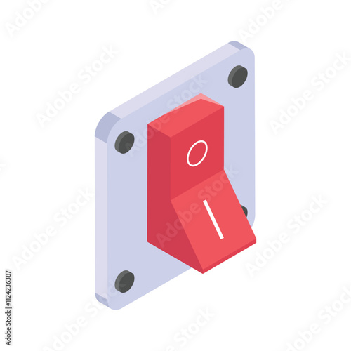 Get this amazing icon of power switch in modern style