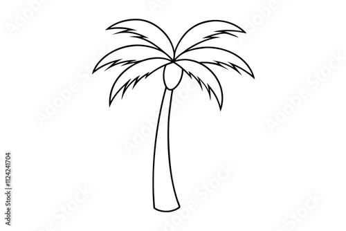  Simple Palm Tree Vector Line Art Design