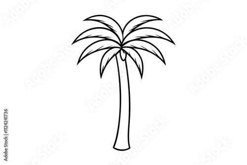  Simple Palm Tree Vector Line Art Design