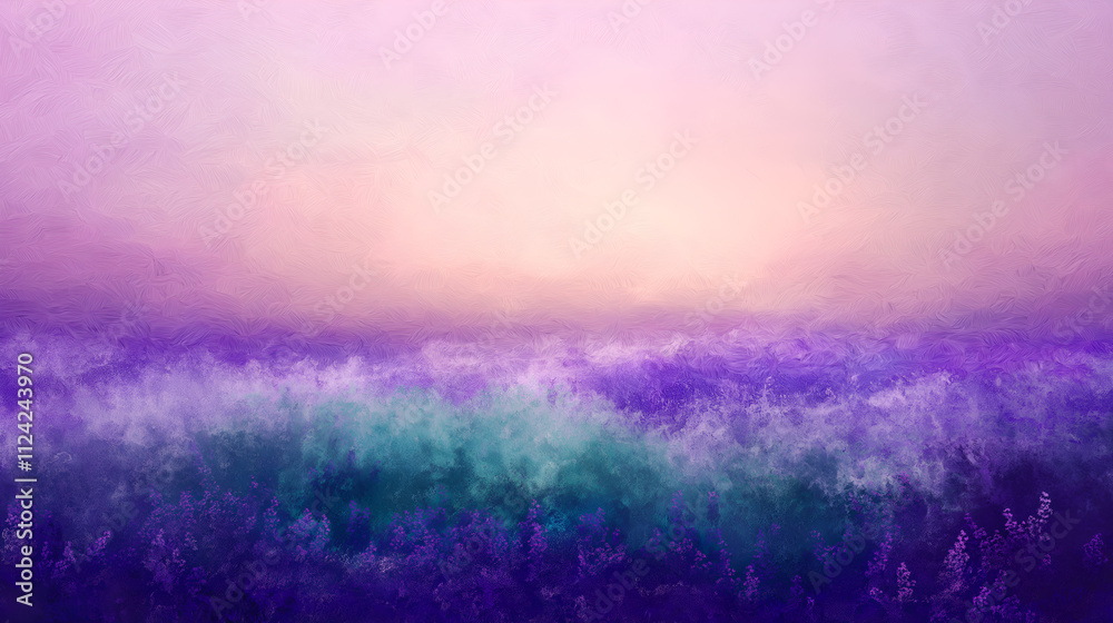 Dreamy lavender field in abstract impressionism, shades of purple and green melting into each other, gentle bokeh light effects, high definition background, mock up wallpaper Dreamy lavender field in abstract impressionism, shades of purple and green melting into each other, gentle bokeh light effects, high definition background, mock up wallpaper