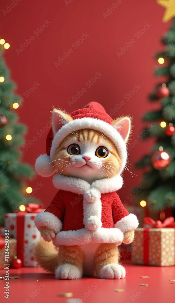 cat celebrate christmas full of gifts cat celebrate christmas full of gifts