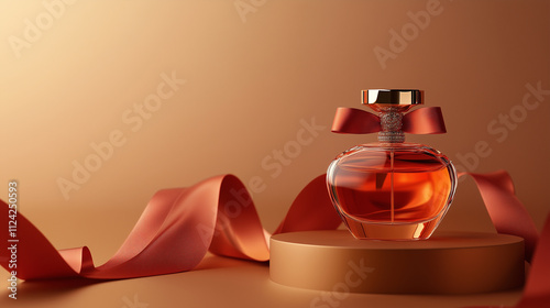 podium mockup in backdrop for perfume