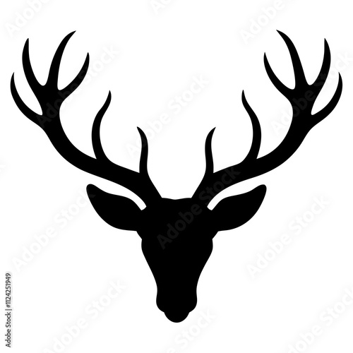 Deer animal design art vector. Deer Silhouette, Hunting elements illustration photo