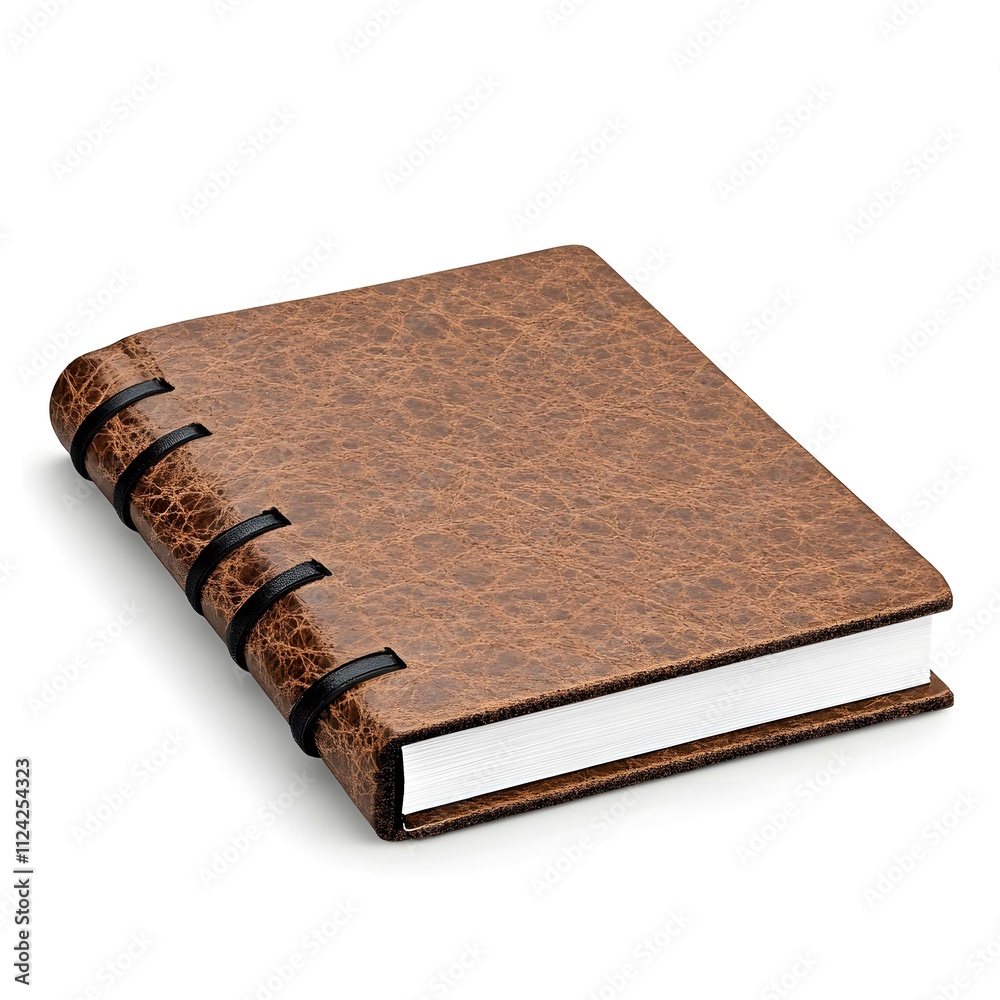 Obraz premium Brown Leather Notebook Mockup 
