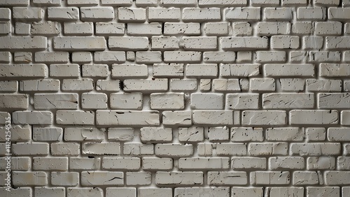 White brick wall background seamless pattern Generative AI