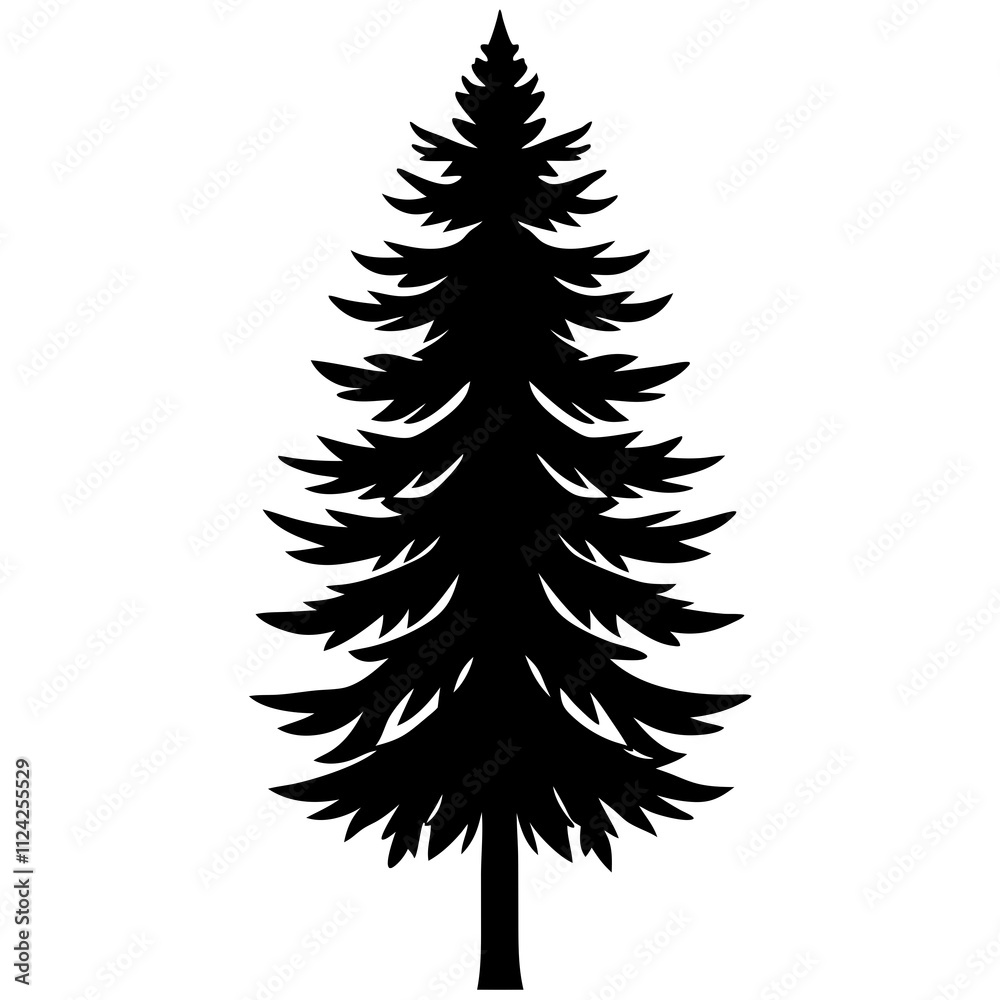 Abstract Christmas pine tree vector art design. Christmas tree silhouette art, Holiday Elements illustration Abstract Christmas pine tree vector art design. Christmas tree silhouette art, Holiday Elements illustration