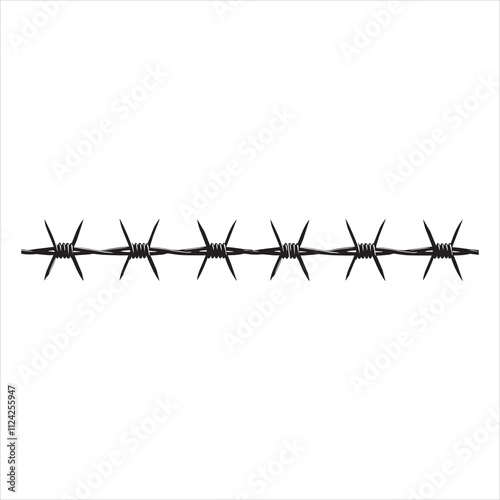 Barbed wire clipart illustration - barb wire vector Art
