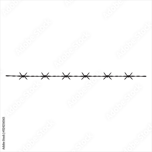 Barbed wire clipart illustration - barb wire vector Art

