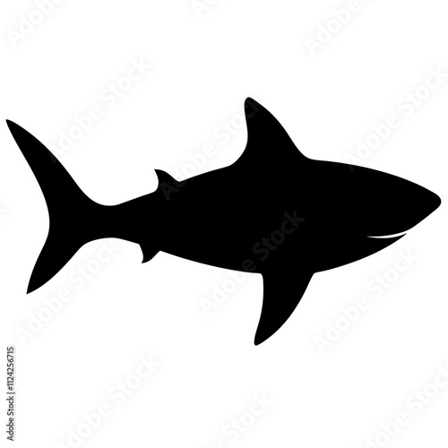 Shark animal black and white. Shark Silhouette, Animal Shark elements illustration