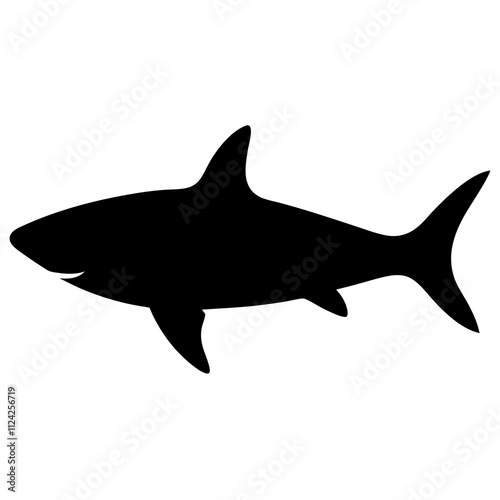 Shark animal black and white. Shark Silhouette, Animal Shark elements illustration