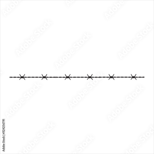 Barbed wire clipart illustration - barb wire vector Art
