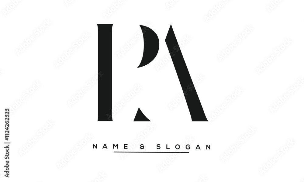 PA, AP Abstract Letters Logo Monogram PA, AP Abstract Letters Logo Monogram