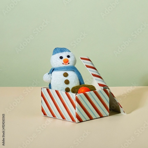 snowman with christmas decoration