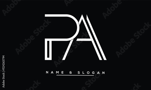 PA, AP Abstract Letters Logo Monogram