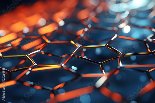 Advanced nanotechnology concepts illustrated with detailed graphene molecule visuals