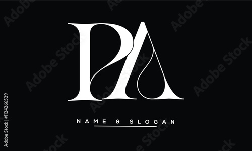 PA, AP Abstract Letters Logo Monogram