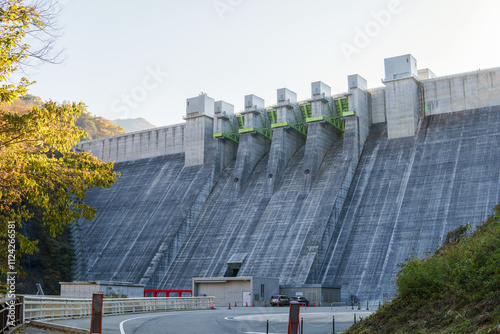 日本　群馬県の八ッ場（やんば）ダムの堰堤【ライフライン】 photo