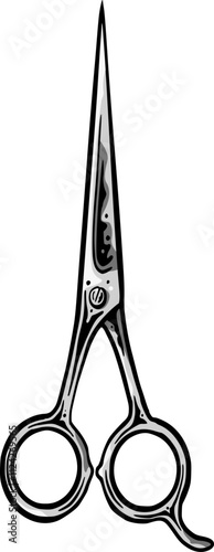 Shears Baber Tool Vector Illustration