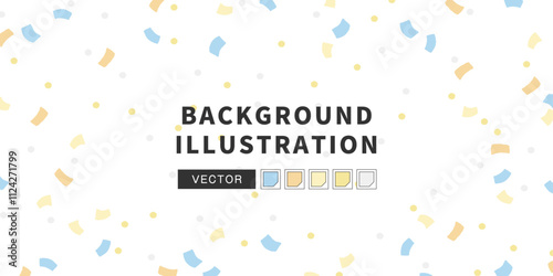  パステル調 紙吹雪 背景イラスト素材 ( ベクター スウォッチ 優しい お祝い かわいい 手描き風 )