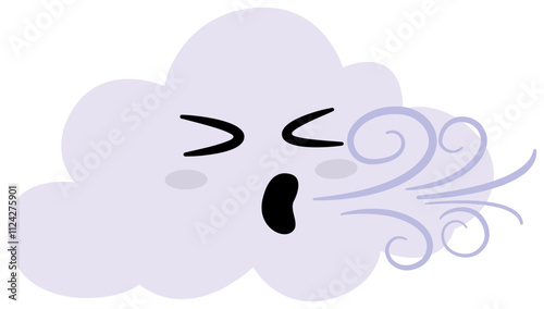 Vector Illustration of Windy Clouds