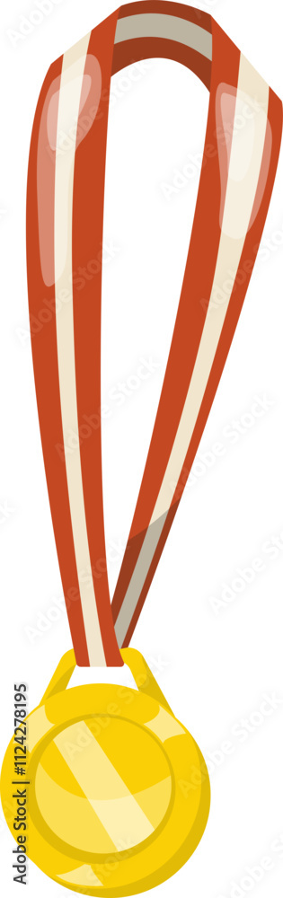 Obraz premium Vector Illustration of Gold Medal Sport Equipment