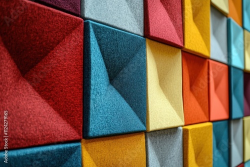 Polyester soundproof panels in various hues
