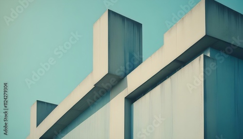 Clear Plain Shiny Warm Soft Vintage Bokeh Cloudy Wave Like Geometric Blue Background or Texture