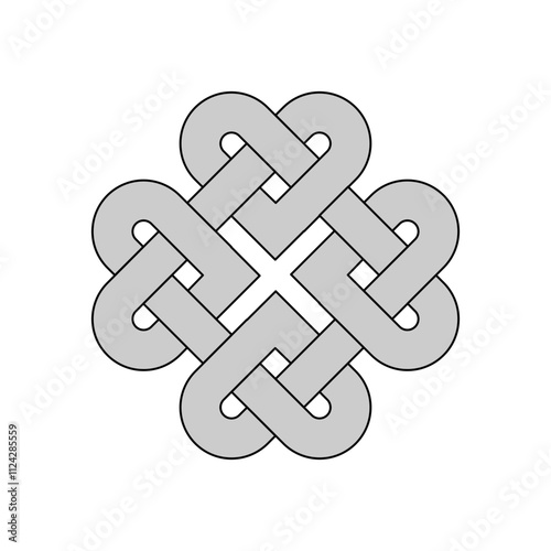 Keltischer Knoten mit Herzen